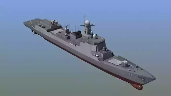 Chinese DDG 052D Destroyer 3D model