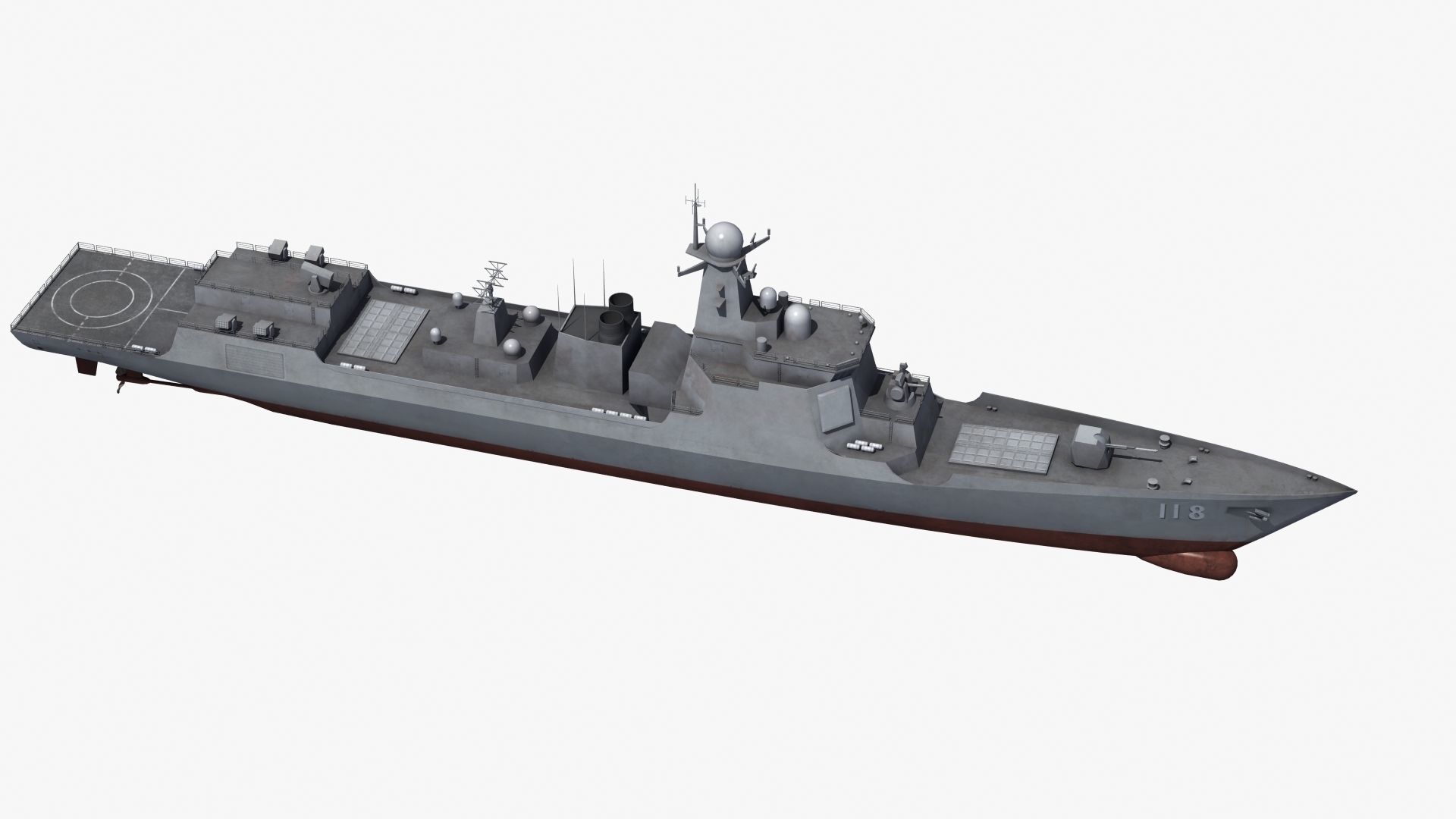 Chinese DDG 052D Destroyer 3D model_9