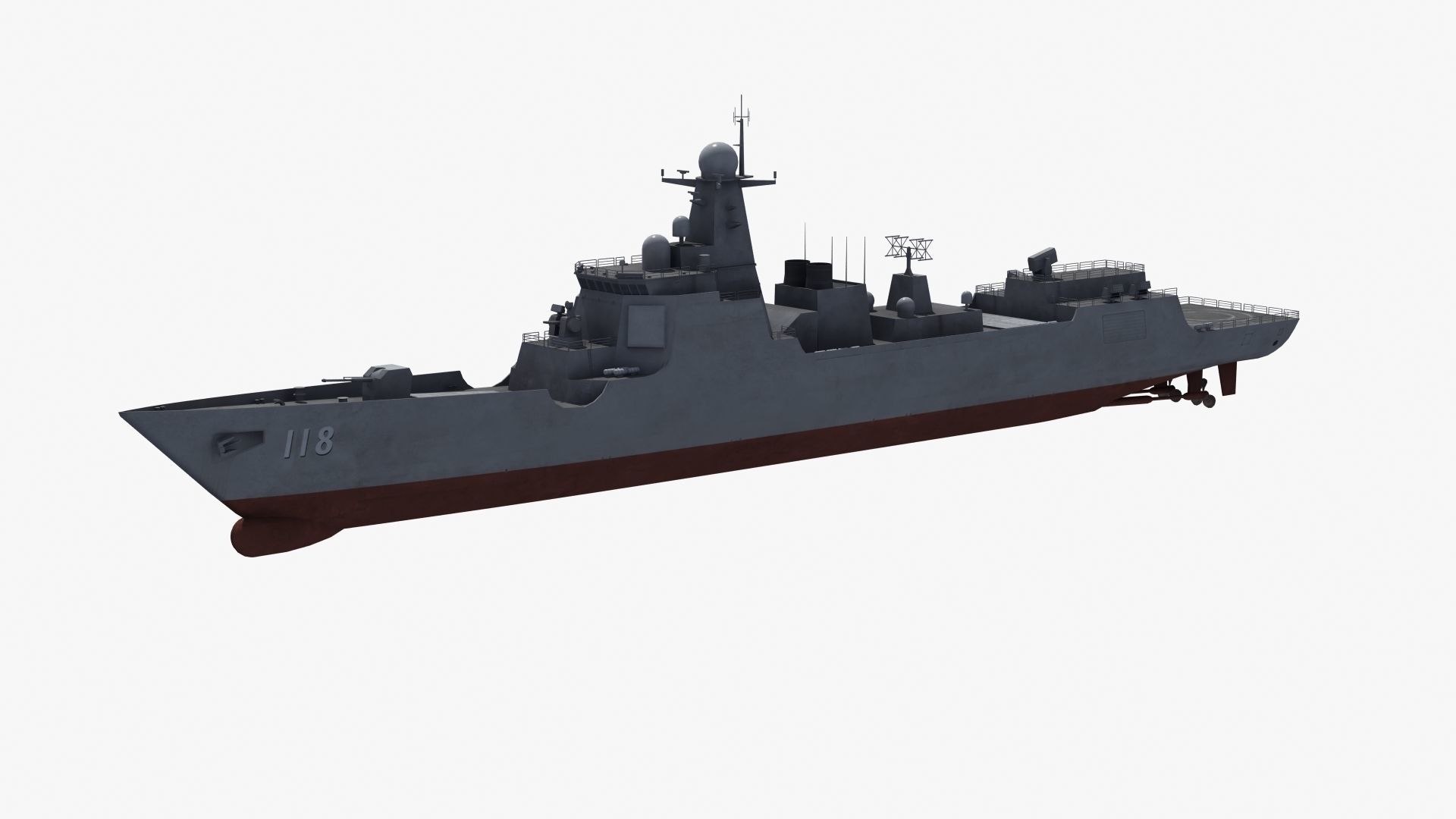 Chinese DDG 052D Destroyer 3D model_37