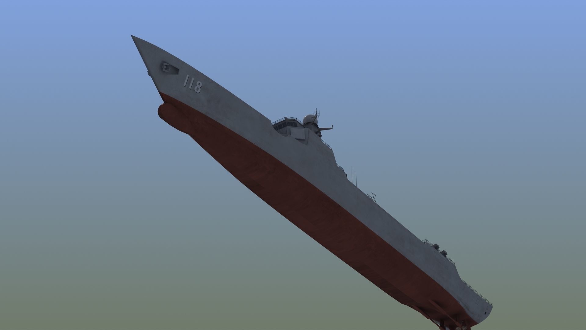 Chinese DDG 052D Destroyer 3D model_14