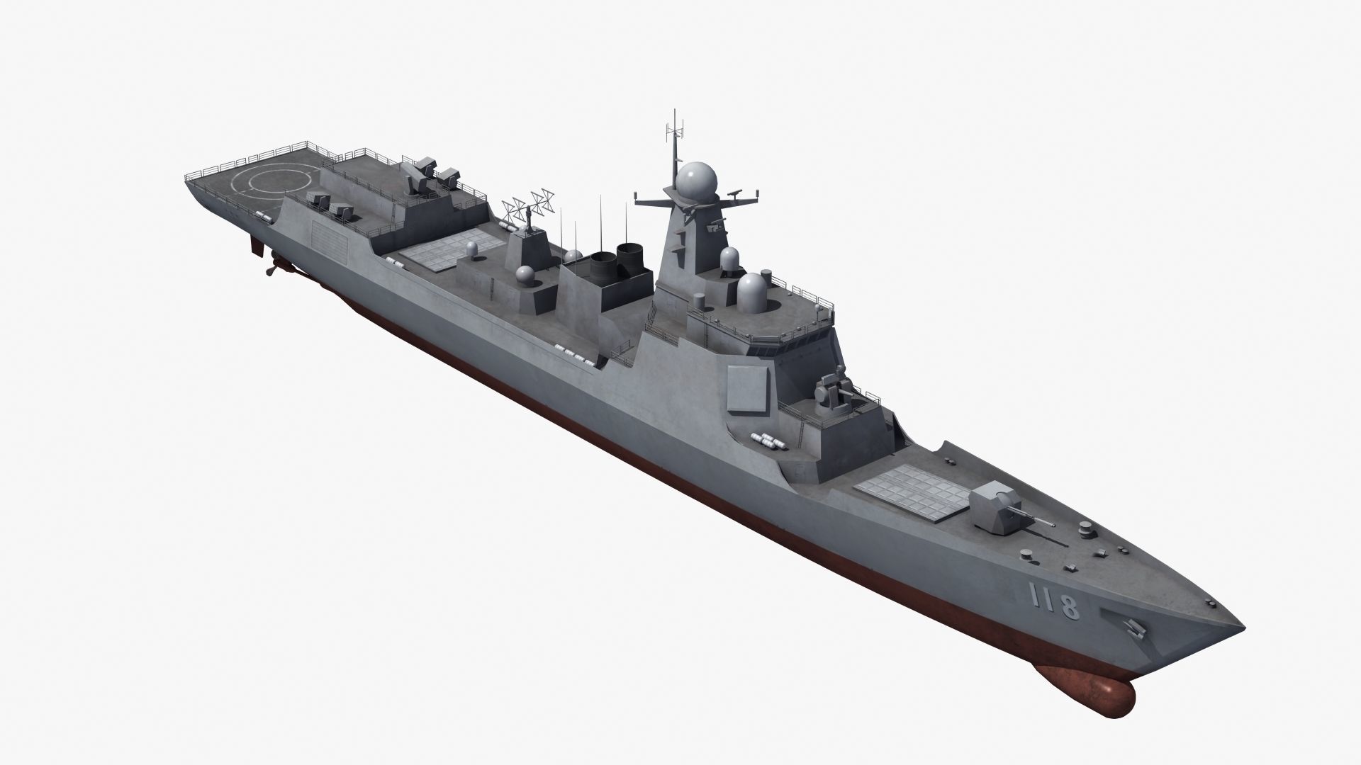 Chinese DDG 052D Destroyer 3D model_21