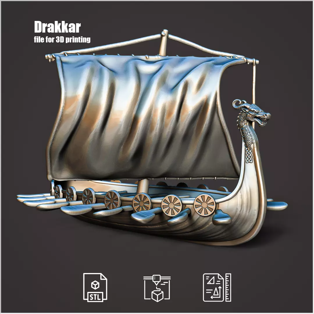 Viking Drakkar RoZ 3D print model