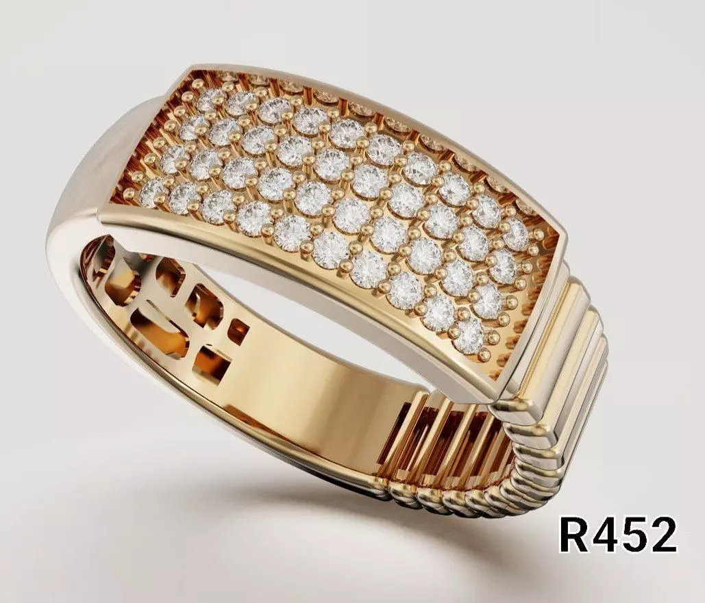 Luxury gold ring 3D print model