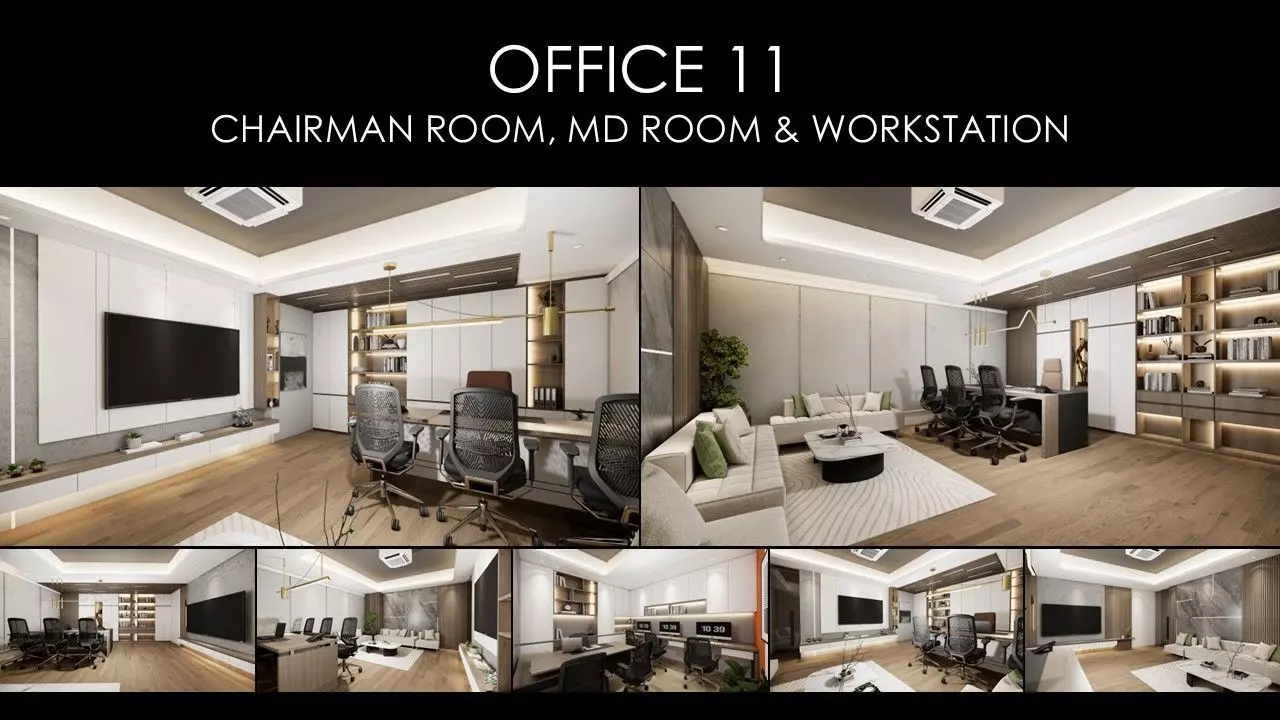 OFFICE 11 INTERIOR DESIGN Low-poly 3D model