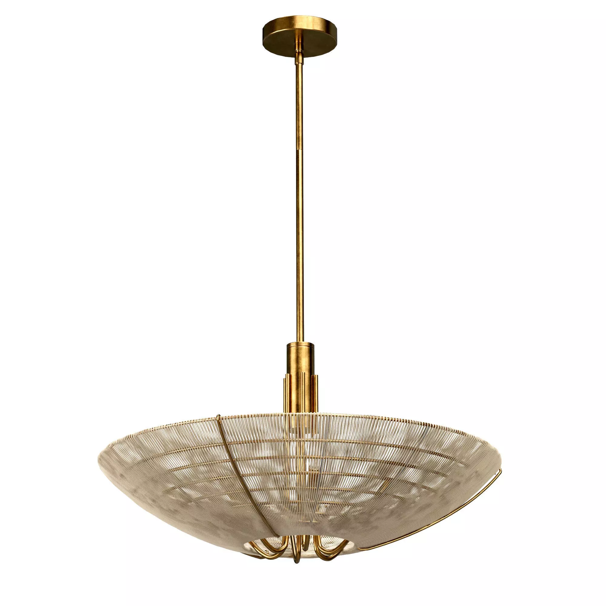 Delphine Natural Jute Pendant Light 3D model