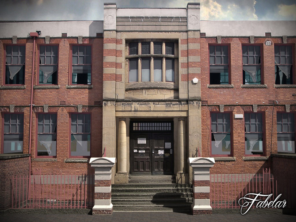 Building 03 Low-poly 3D model_2