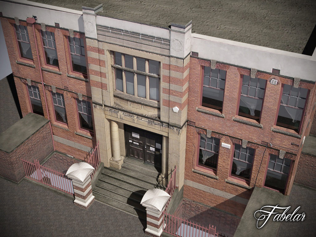 Building 03 Low-poly 3D model_1