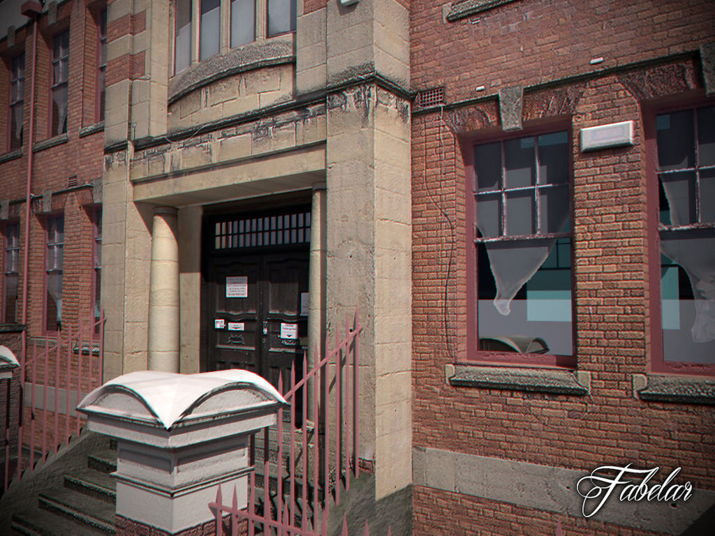 Building 03 Low-poly 3D model_3