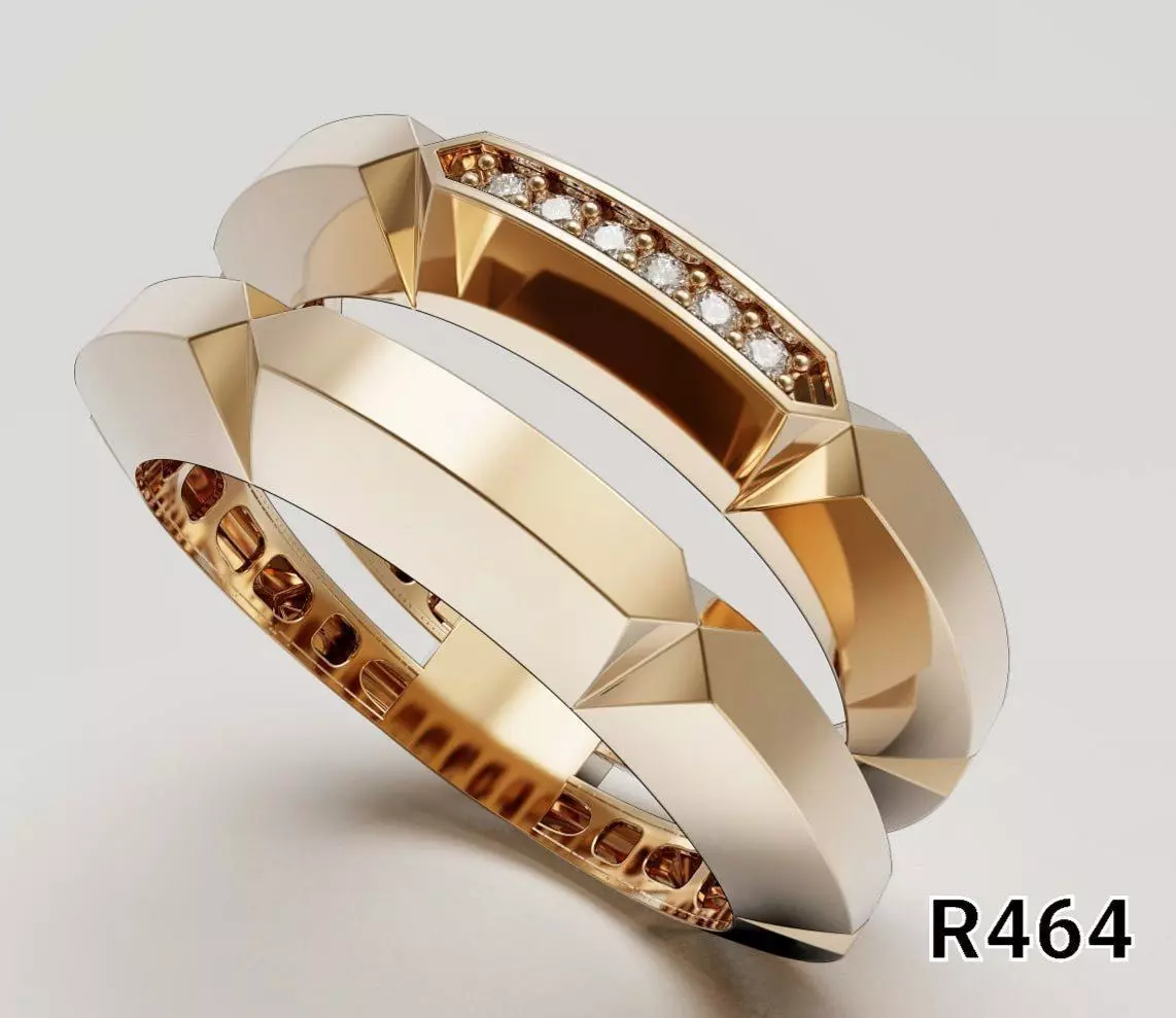 Contemporary Ring Design Gold Ring 3D print model