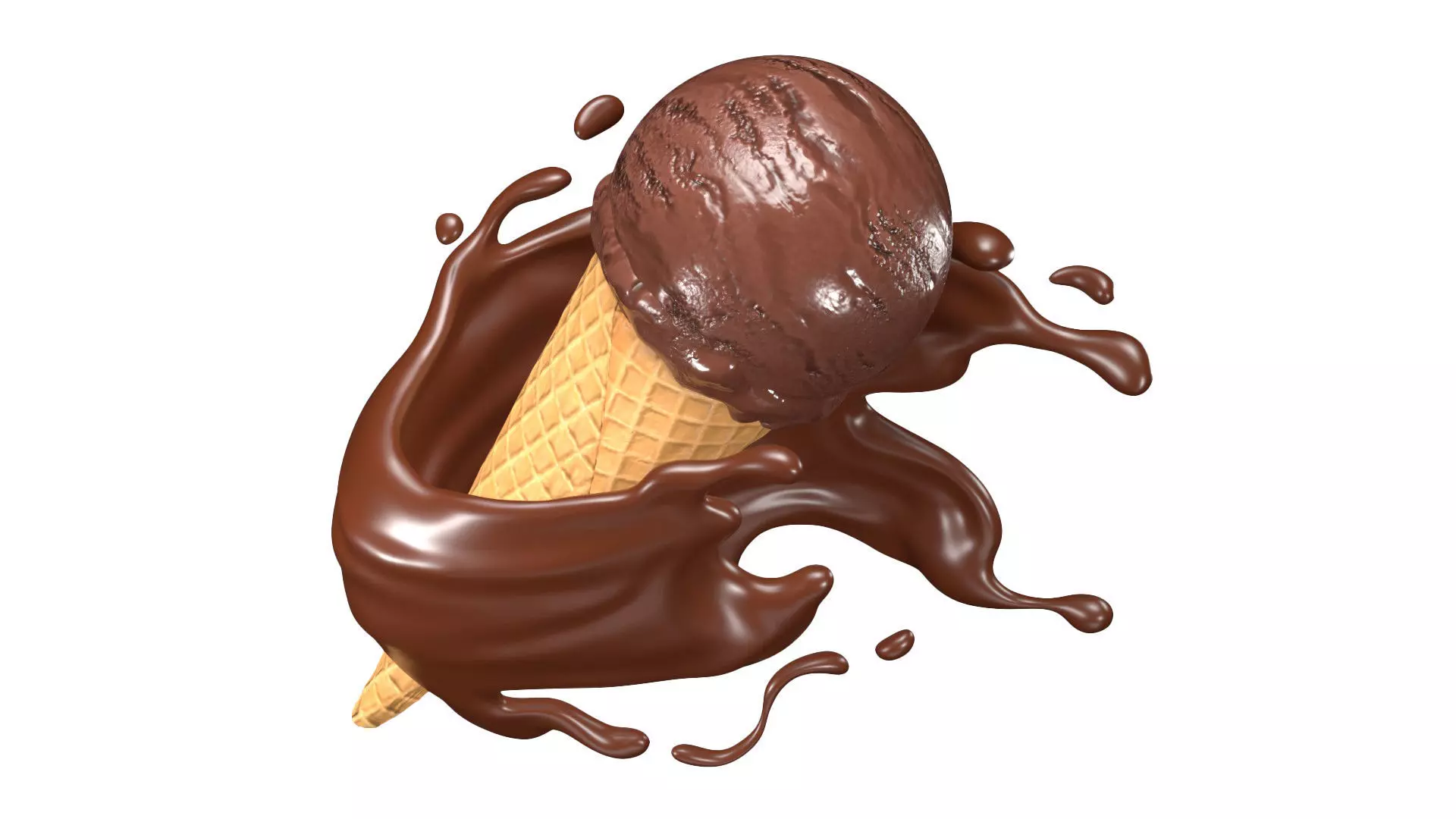 Chocolate Liquid Splash 028 3D model