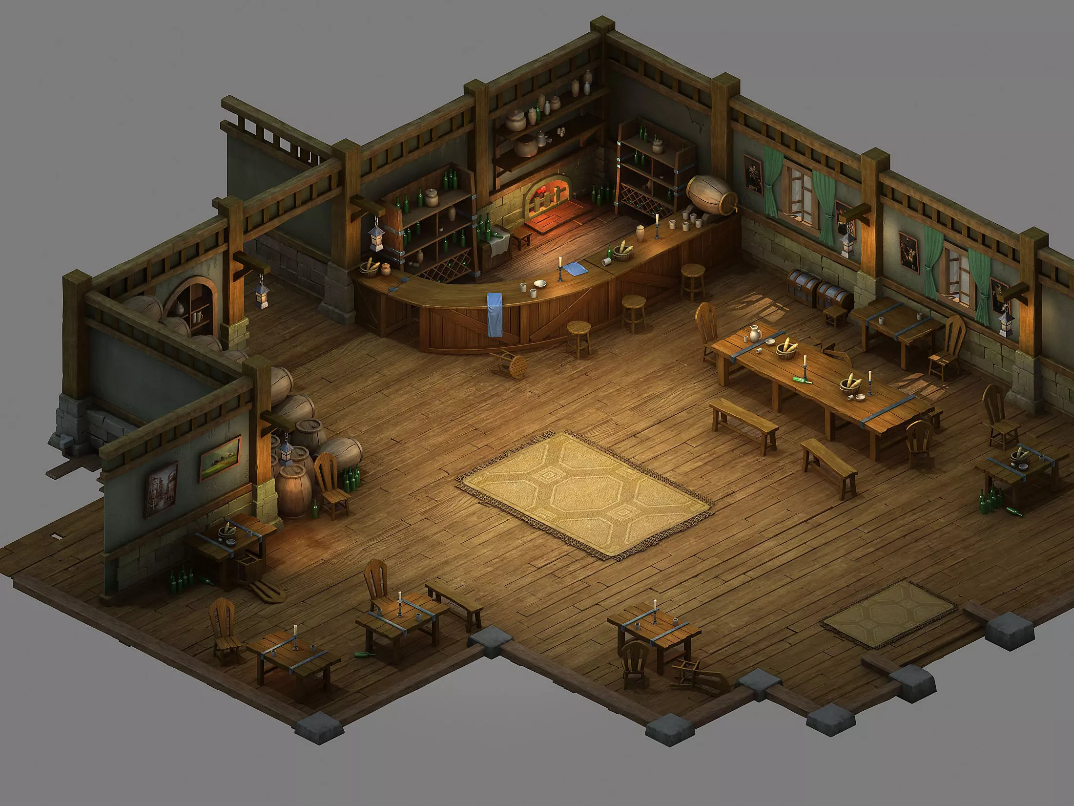 Funeral Place - Bar 02 3D model