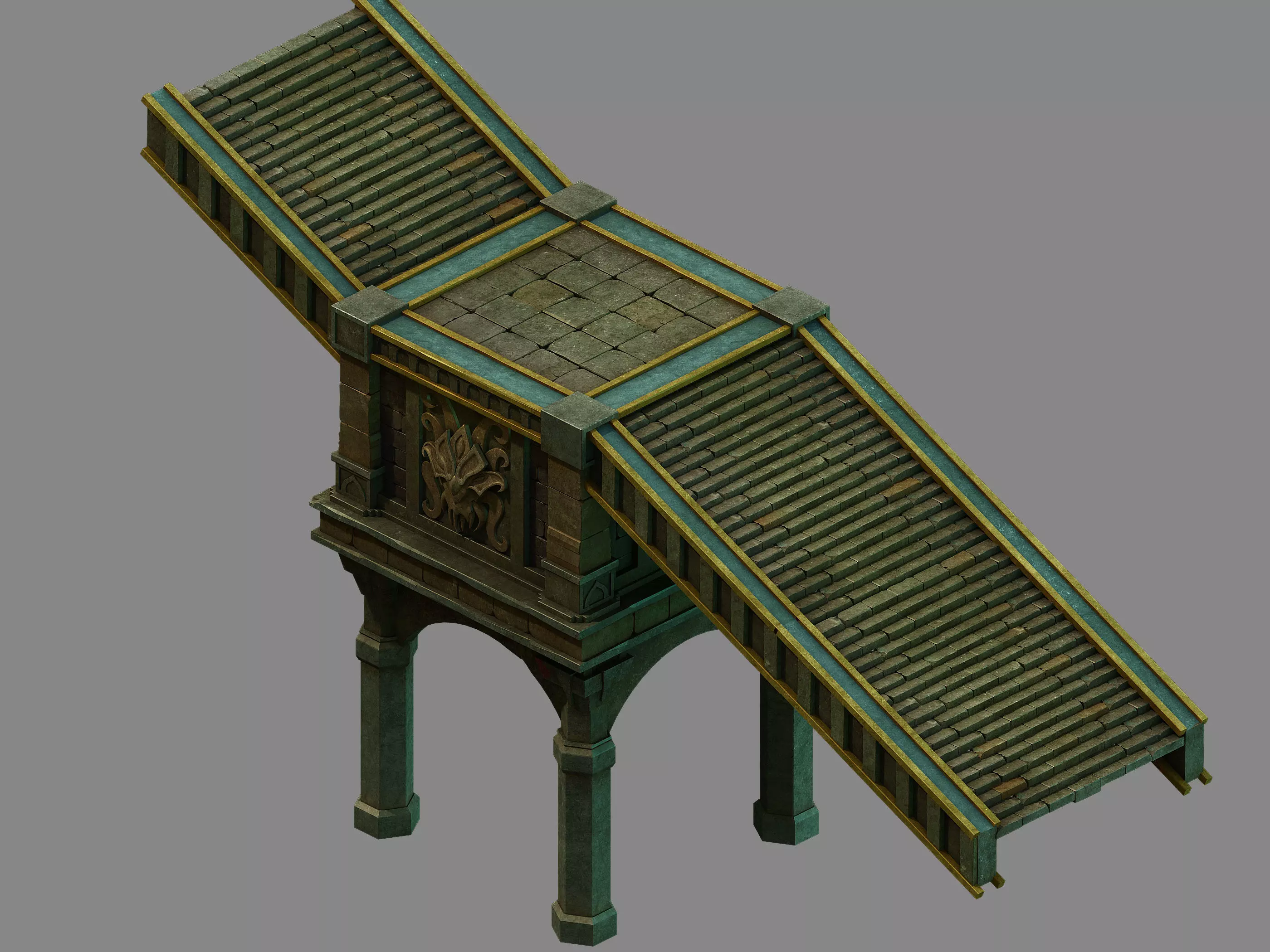 Funeral Place - Stairs 02 3D model