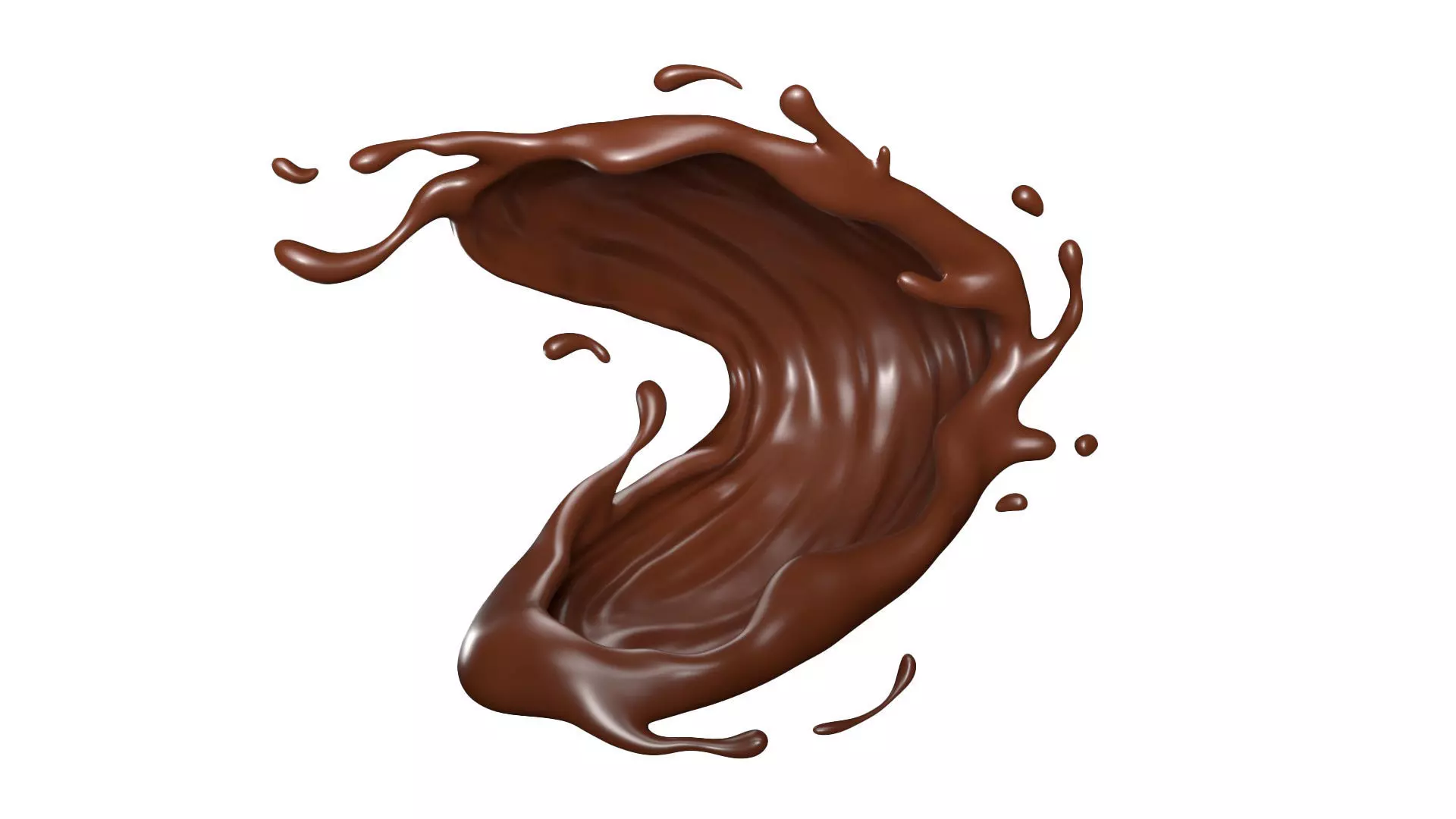 Chocolate Liquid Splash 034 3D model