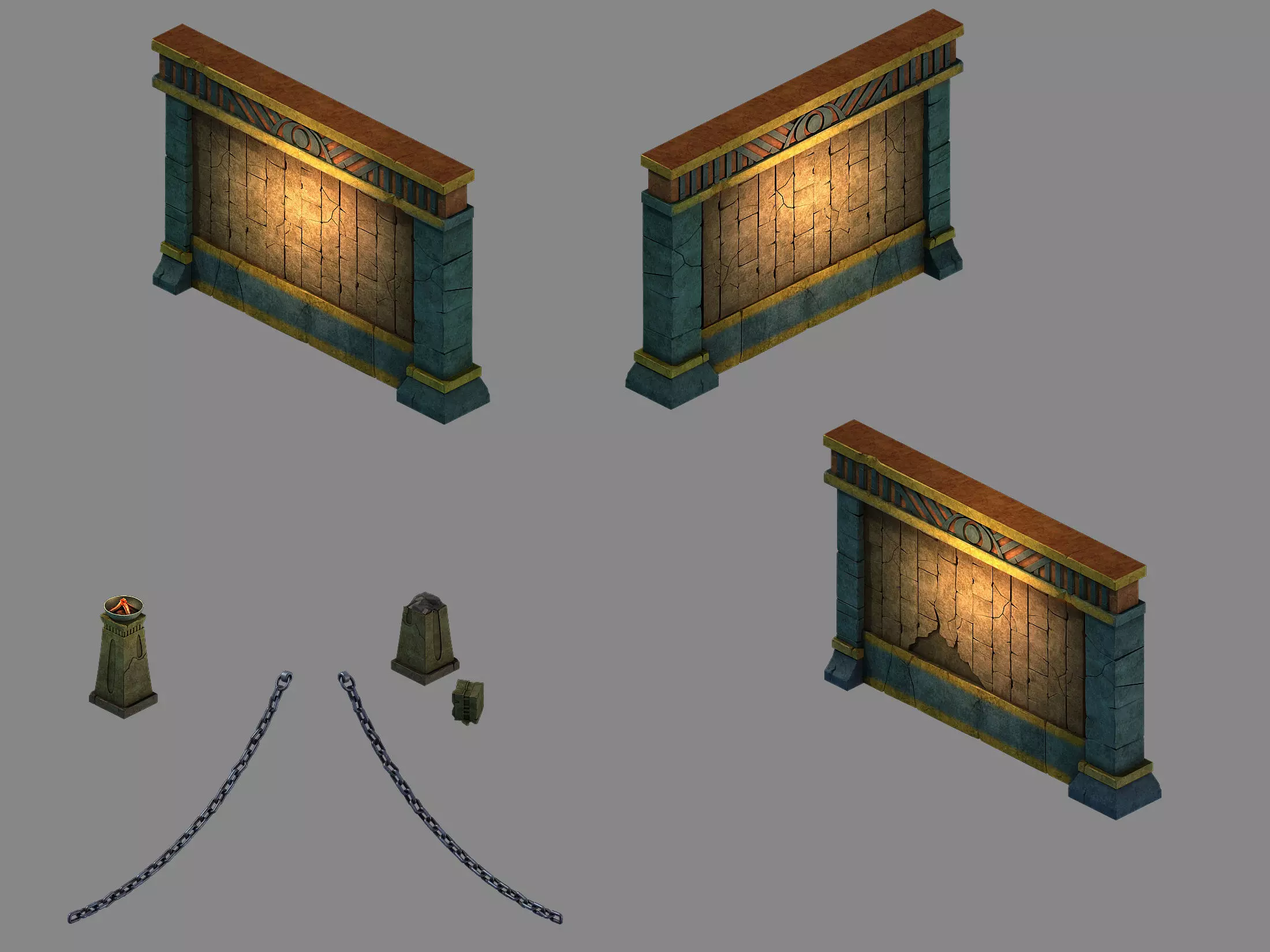 Funeral Place - Wall 01 3D model
