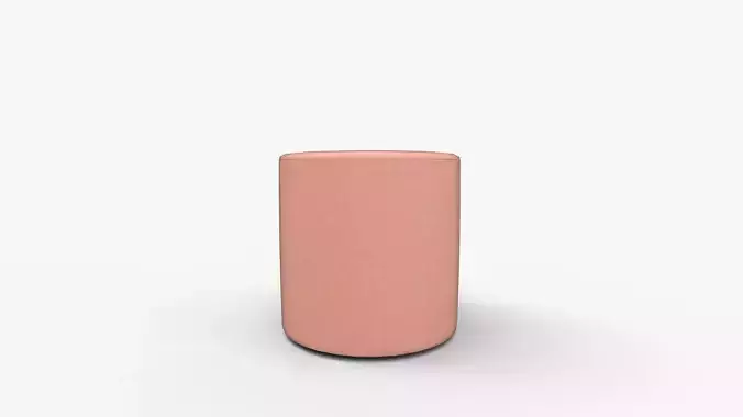 Blu Do Bumper Round Pouf Ottoman 3D model 2