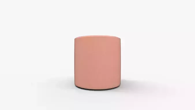 Blu Do Bumper Round Pouf Ottoman 3D model 3