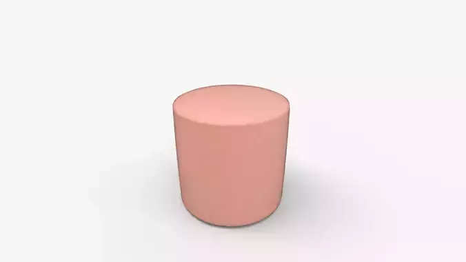 Blu Do Bumper Round Pouf Ottoman 3D model 6