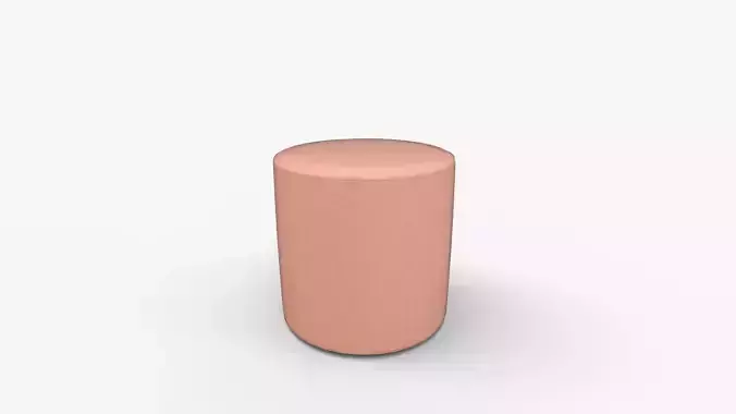 Blu Do Bumper Round Pouf Ottoman 3D model 5