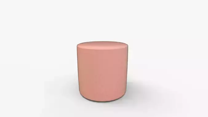 Blu Do Bumper Round Pouf Ottoman 3D model