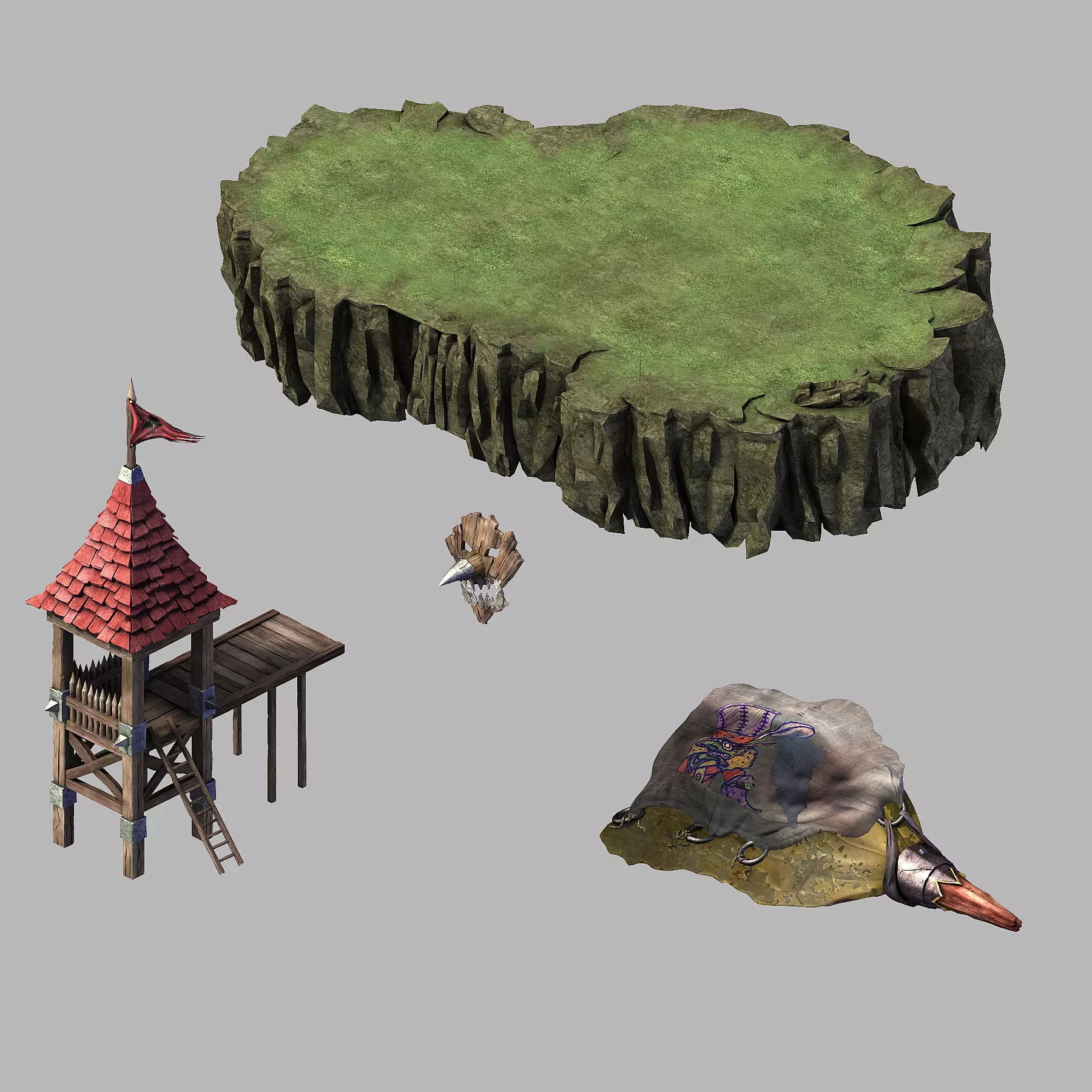 Steam Harbour - Camp - Sentinel Platform 02 3D model