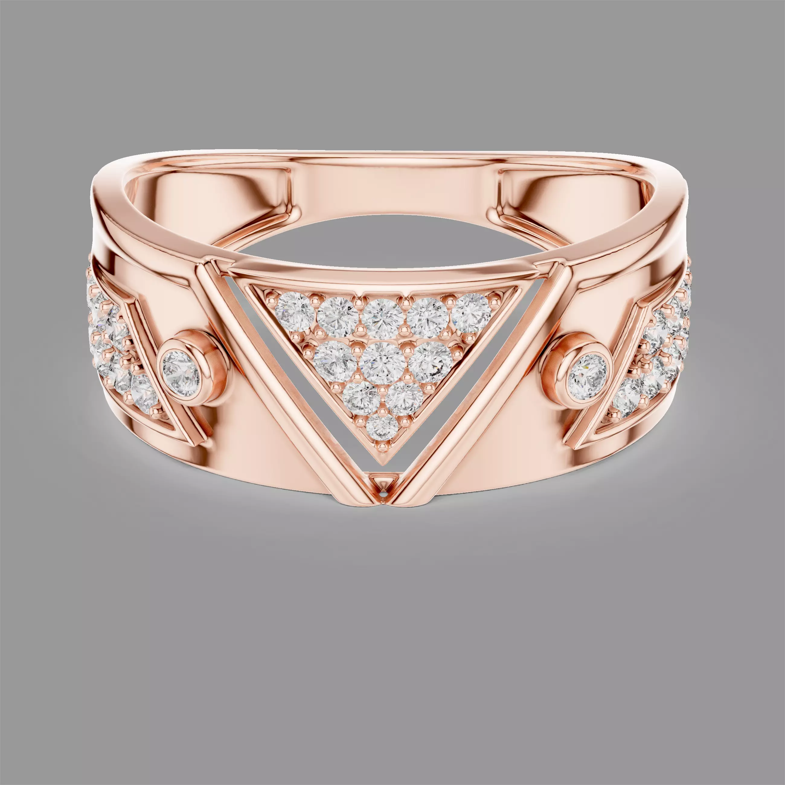 Mens Diamond Ring 3D print model