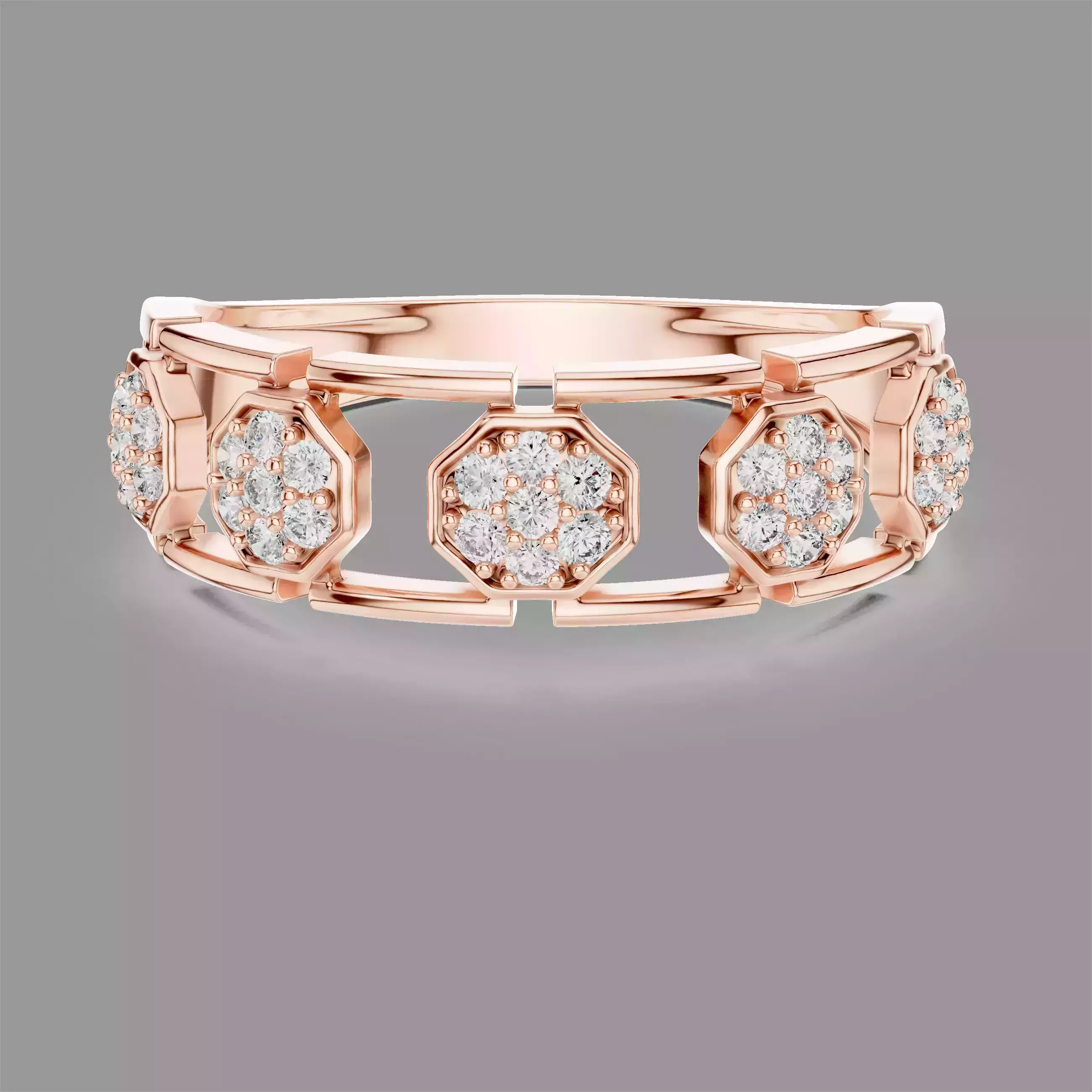 Unisex Diamond Ring 3D print model
