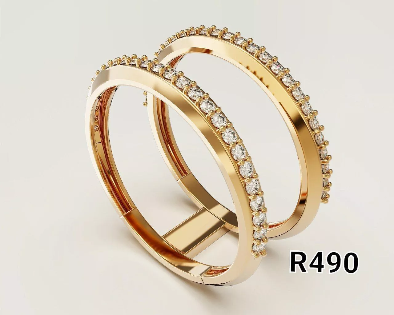 Double Line Ring 3D print model