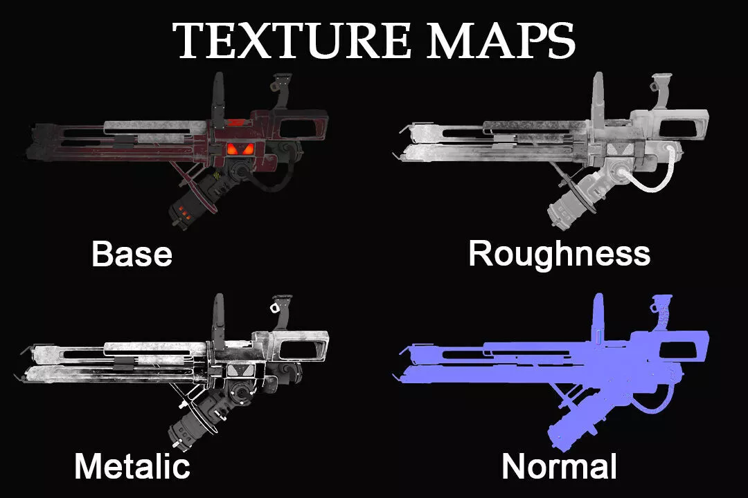 Machine Sci fi Gun Model 3D model