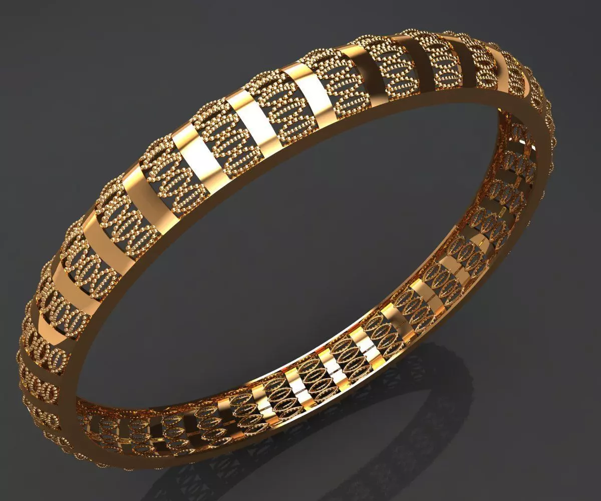 1388 Beaded Segment Bangle 61MM-11gm 3D print model