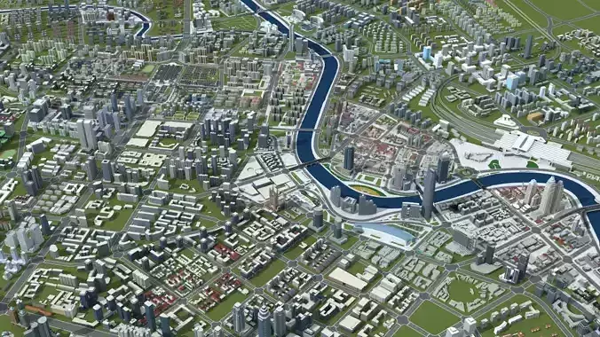 Tianjin City Tianjin Towndown Tianjin Landmarks China tianjin 3D model