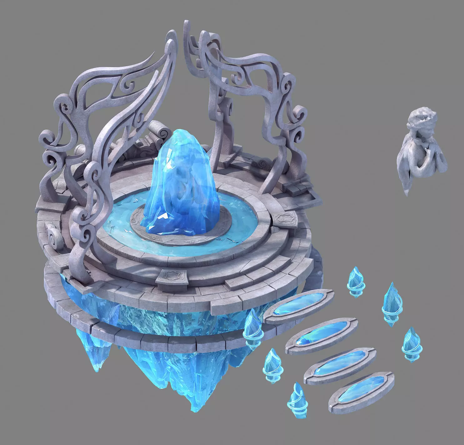 Glacier Ancient Land - Snowy God Terrace 01 3D model
