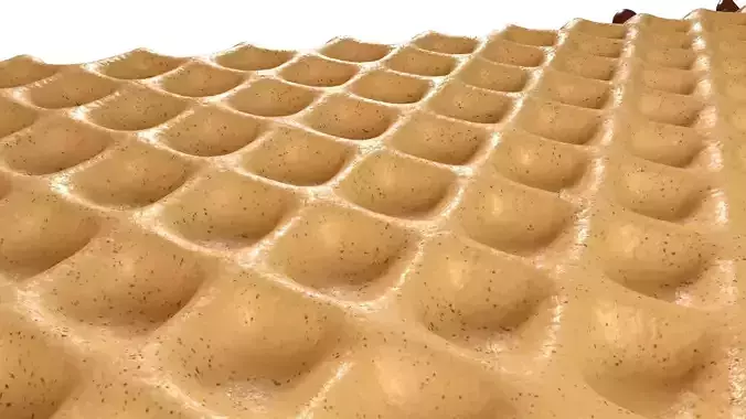 Wafer Chocolate Splash 003 3D model 2