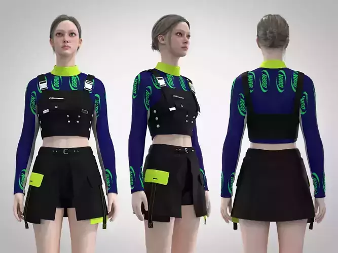 aespa Savage Outfit Pack | CGTrader