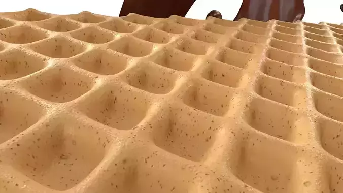 Wafer Chocolate Splash 004 3D model 4