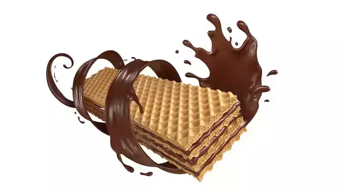 Wafer Chocolate Splash 004