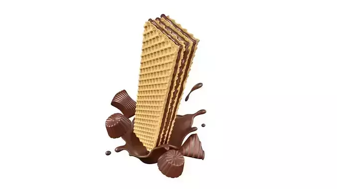 Wafer Chocolate Splash 005