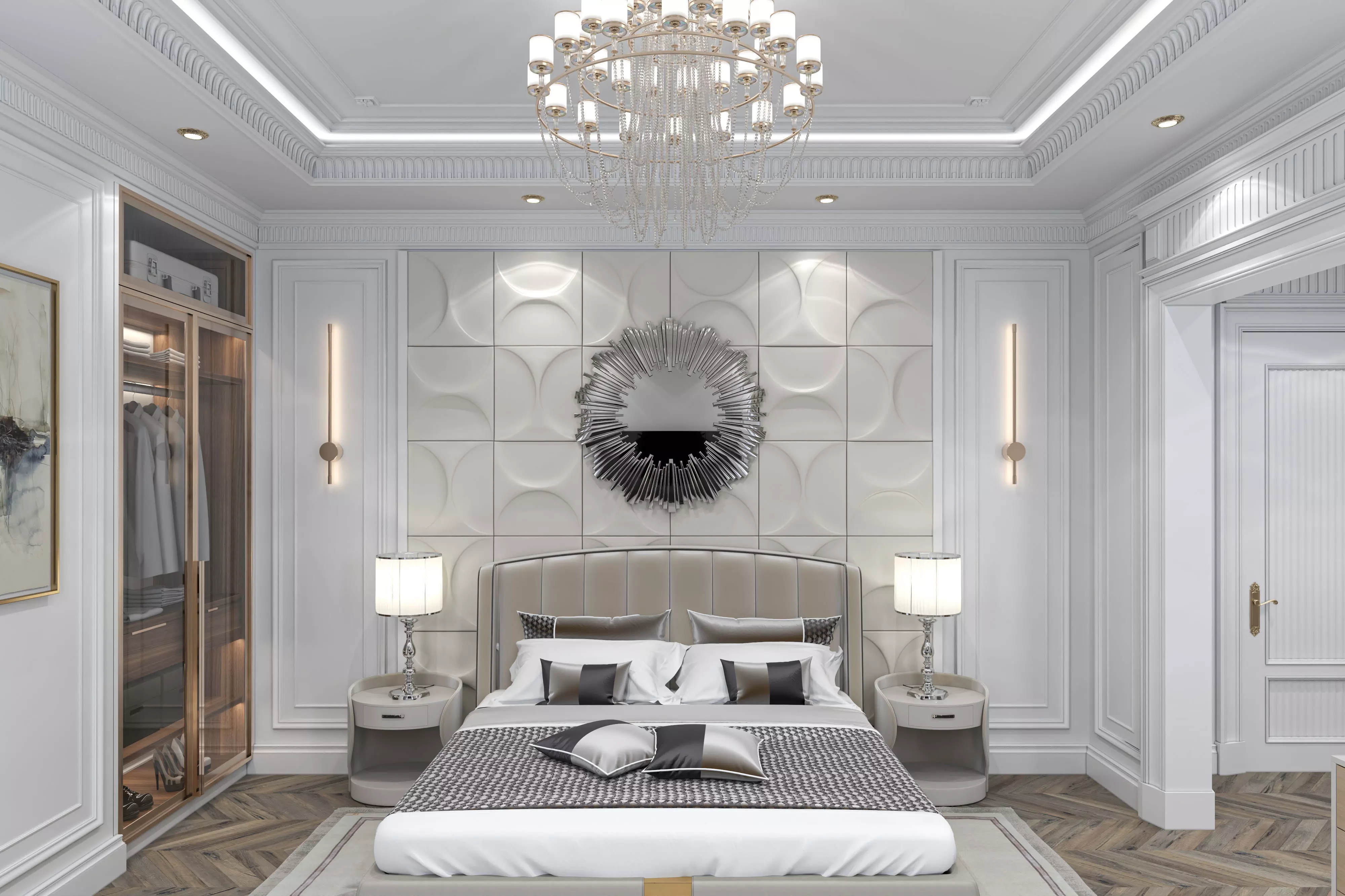 Ultra Luxury Neoclassic Bedroom 3D model