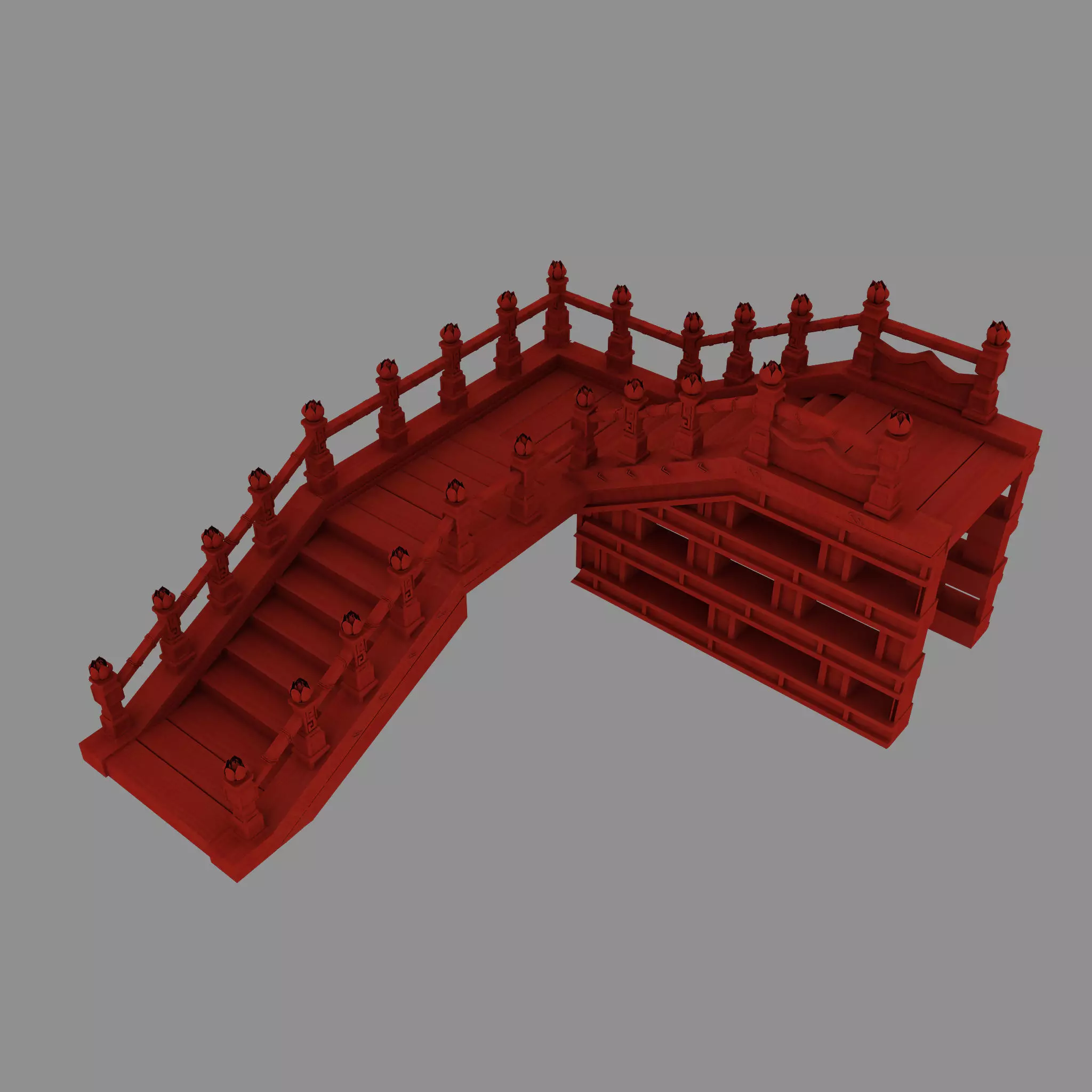 The Tripitaka House - Stairs 01 3D model