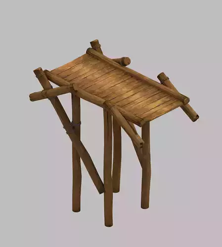 City Gate - Wooden Bridge 06 3D model