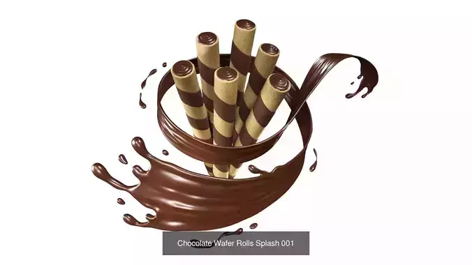 Chocolate Wafer Rolls 4 Model Collection 3D Model Pack 2