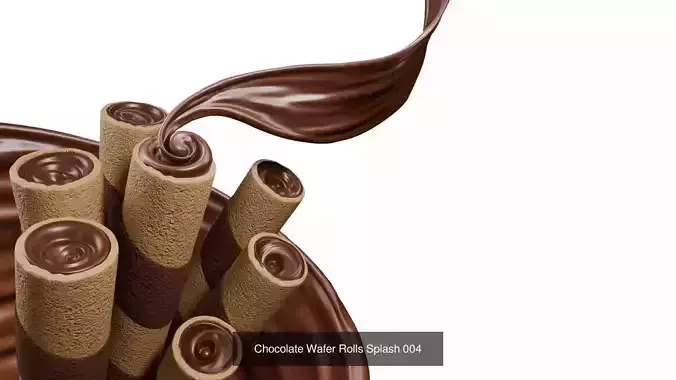 Chocolate Wafer Rolls 4 Model Collection 3D Model Pack 5