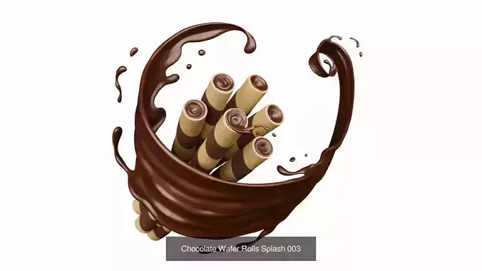 Chocolate Wafer Rolls 4 Model Collection 3D Model Pack 4