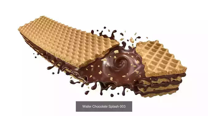 Wafer Chocolate 7 Model Collection 3D Model Pack 4
