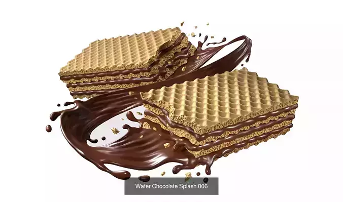 Wafer Chocolate 7 Model Collection 3D Model Pack 7