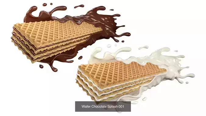 Wafer Chocolate 7 Model Collection 3D Model Pack 2