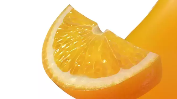 Orange Juice Splash 003 3D model 3
