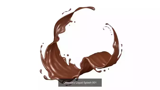 Splash Liquid Chocolate 34 Meshes 3D Model Collection 3D Model Pack 5