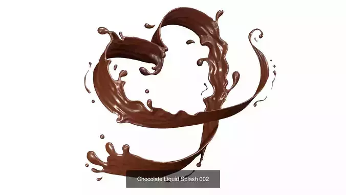Splash Liquid Chocolate 34 Meshes 3D Model Collection 3D Model Pack 7