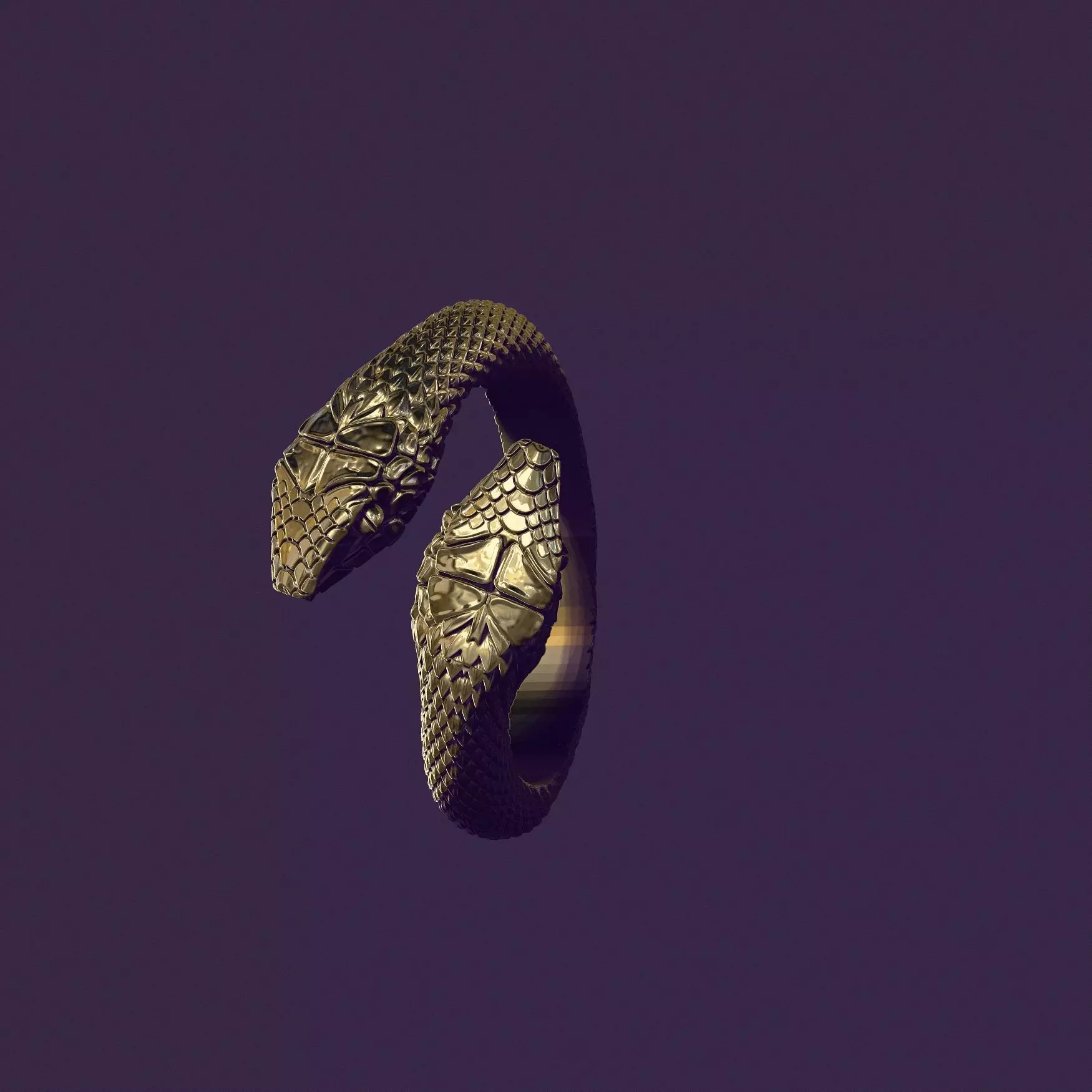 Snake ring for casting 3D print model