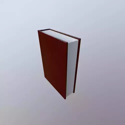 Brown Hardcover Book 3D Model Realistic Closed Book Asset